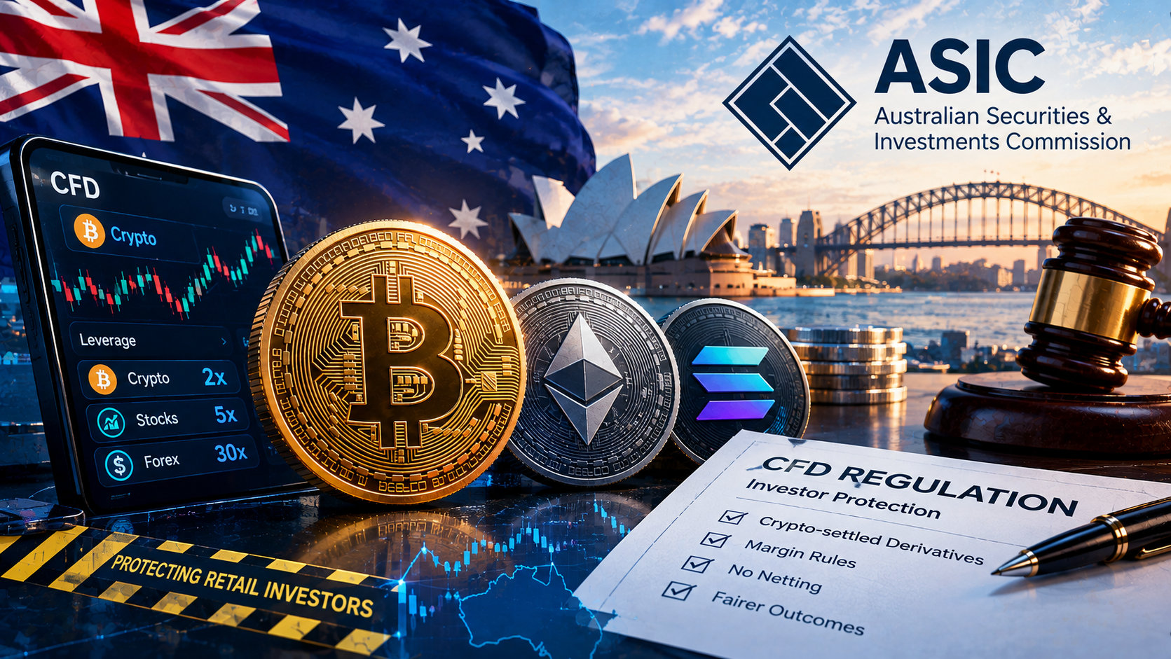 豪州、仮想通貨決済のデリバティブにもCFD規制拡大へ｜ASIC案