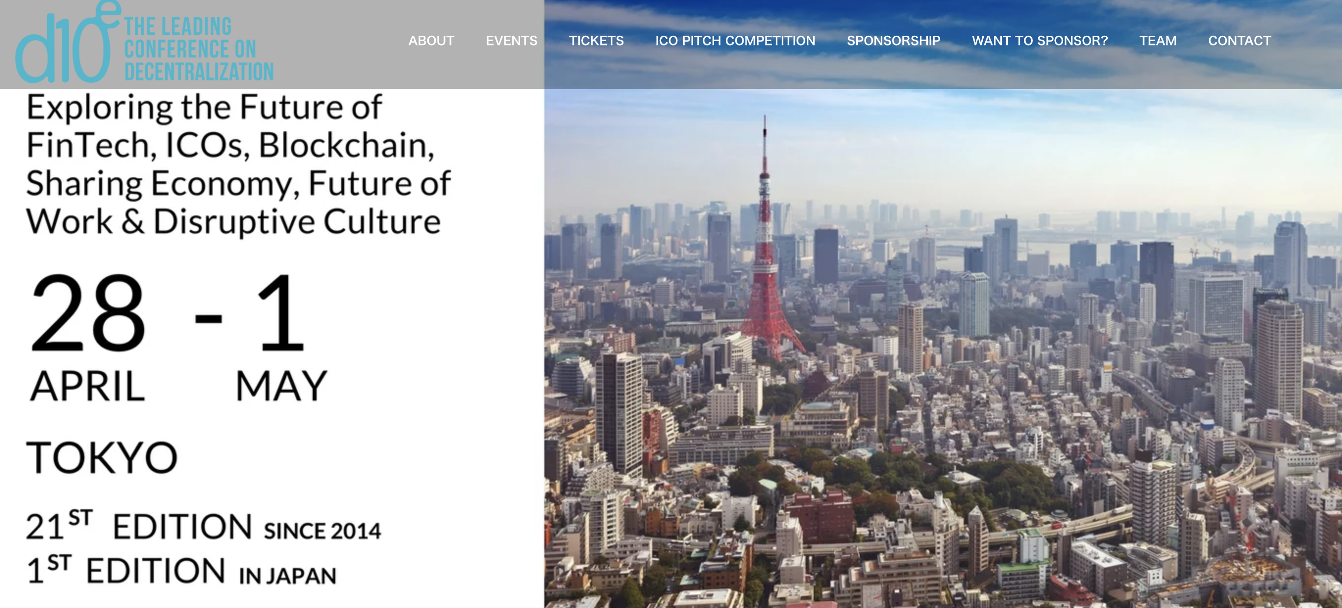 d10e – The Leading Conference On Decentralization 開催  (2018年4月28日-2018年5月1日)