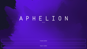 Aphelionがモバイル端末向けにウェブウォレットをリリース