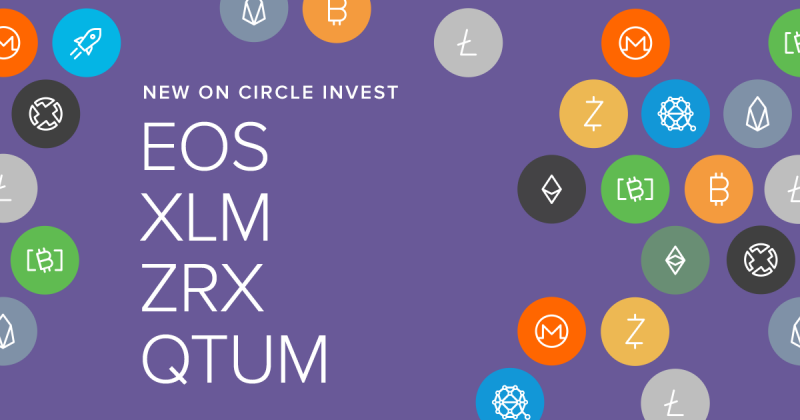 米Circle InvestがEOS, Stellar, 0X, Qtumの取り扱いを開始