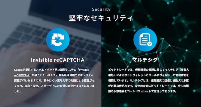 BitTrade セキュリティ