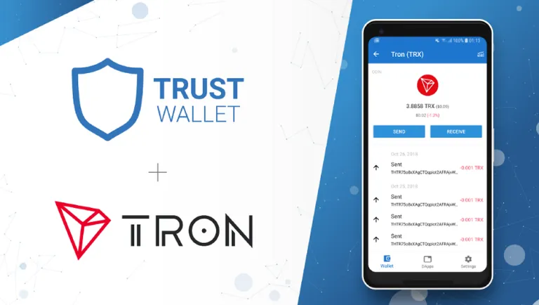 Binanceの公式ウォレットであるTrust WalletがTron(TRX)のサポートを開始！