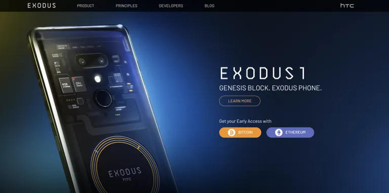HTCのブロックチェーンスマホExodus 1が仮想通貨支払い限定で予約開始