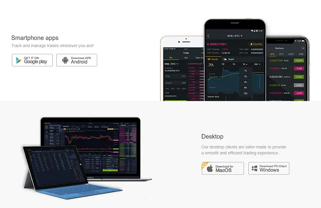 Binance　アプリ　ダウンロード