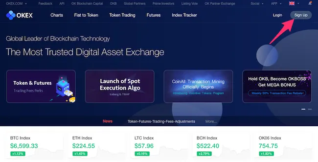 OKEx　登録　