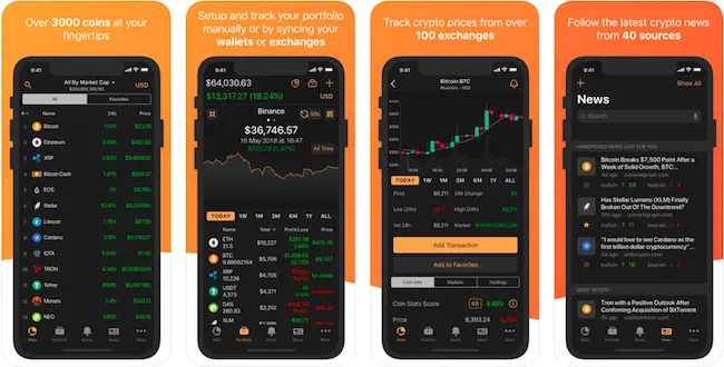 Coin Statsのアプリ画面