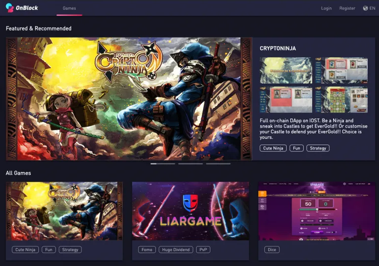 IOST DAppsゲーム『Crypto Ninja』がOnBlockに登場　IOSTウォレットが無しでゲームが遊べる