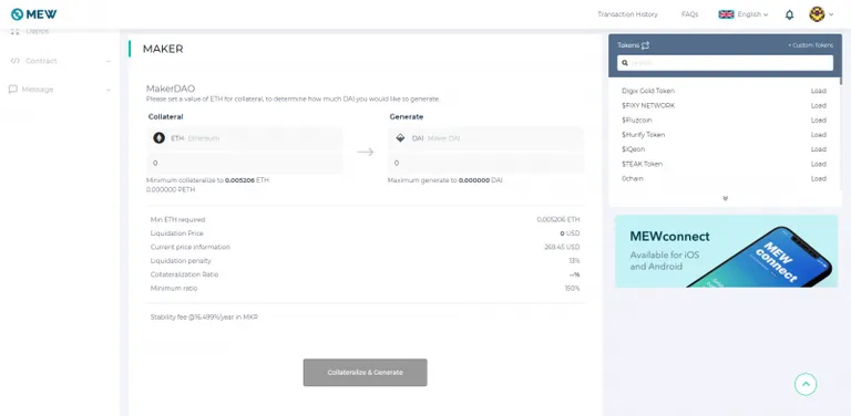 https://www.myetherwallet.com/interface/dapps/maker-dai/create