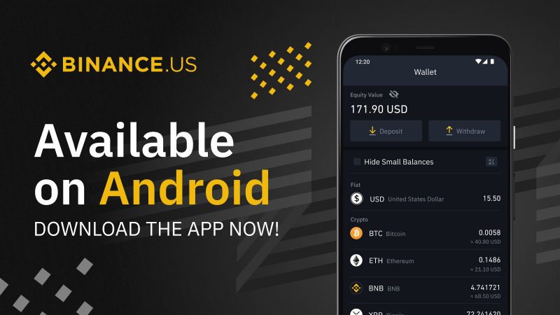 Binance.USがAndroid版のアプリを正式にリリース！