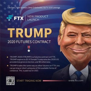 デリバティブ取引所「FTX」にトランプ氏の大統領選の先物契約が登場