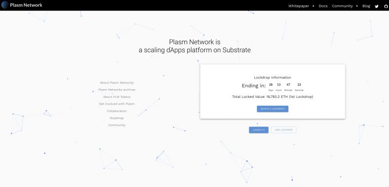 Plasm Networkの第2回LockDropが開始、現在約33,00ETH(約16.5億)がスマートコントラクトにロックされる