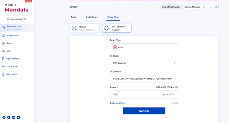 Acala DeFi CrossChain