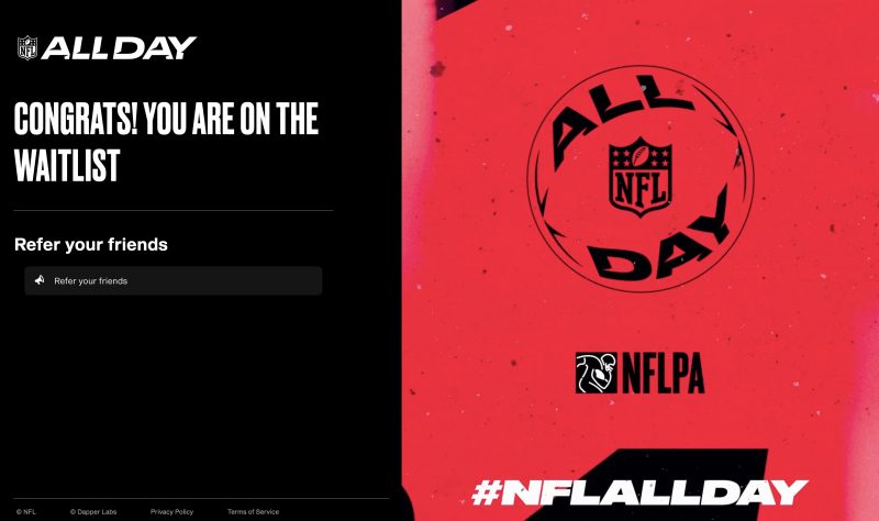 【Dapper Labs × NFL】新作NFTプラットフォームが公開。ウェイトリストを受付中