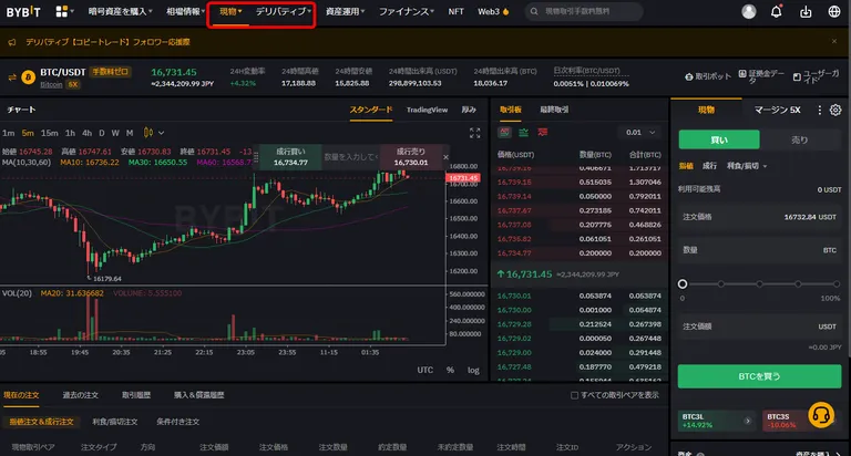 Bybit トレード