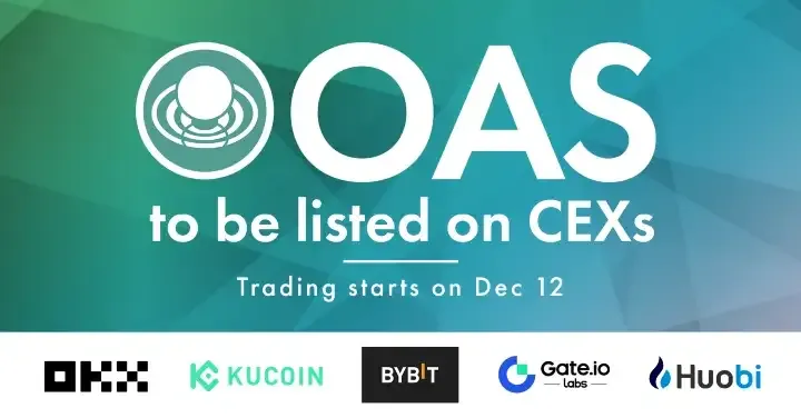 ゲーム特化型ブロックチェーン「Oasys」の$OASトークンが上場決定 | 12月12日から取引可能に