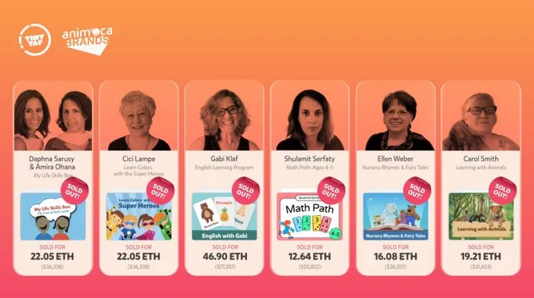 Animoca Brandsと教育サービスの「TinyTap」がNFTをOpenSeaで販売予定