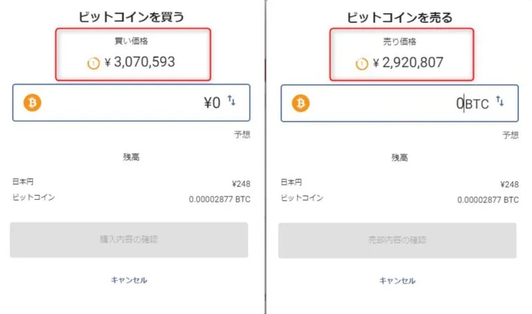 bitbank　スプレッド