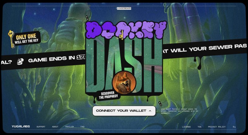 BAYCのゲーム、Dookey Dashが開始 | スコアを競うスキルゲーム