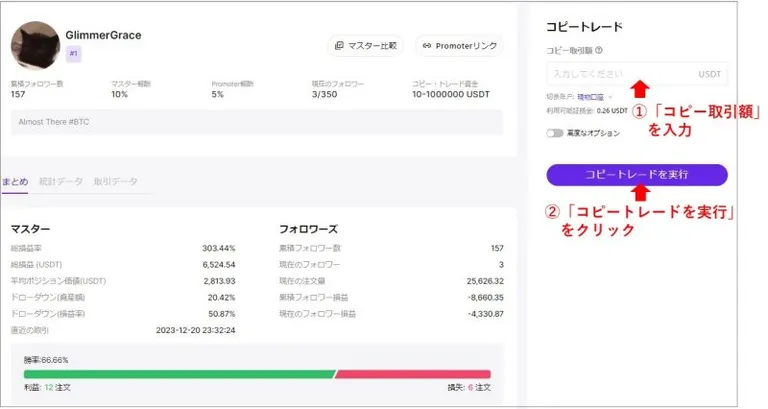 OMTradeのコピートレード設定