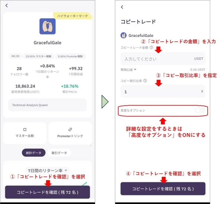 OMTradeのコピートレード設定
