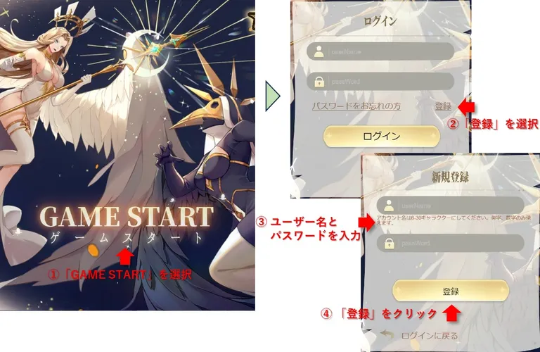 エルフマスターズのアカウント登録
