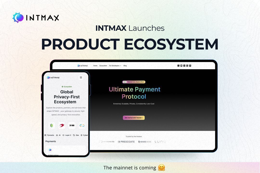 Intmax、新ウェブサイトを公開|ベータテストネットも稼働中 Intmax、新ウェブサイトを公開|ベータテストネットも稼働中