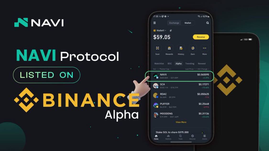 NAVI ProtocolのNAVXトークンがBinance Alphaに登場、SuiにおけるDeFiの新たな時代を告げる NAVI ProtocolのNAVXトークンがBinance Alphaに登場、SuiにおけるDeFiの新たな時代を告げる
