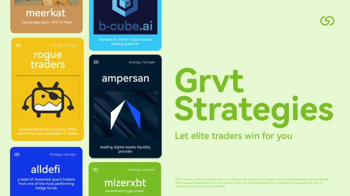 Grvt、世界初のコンプライアンスに準拠したP2Pのオンチェーン投資マーケットプレイス「Strategies」をローンチ Grvt、世界初のコンプライアンスに準拠したP2Pのオンチェーン投資マーケットプレイス「Strategies」をローンチ