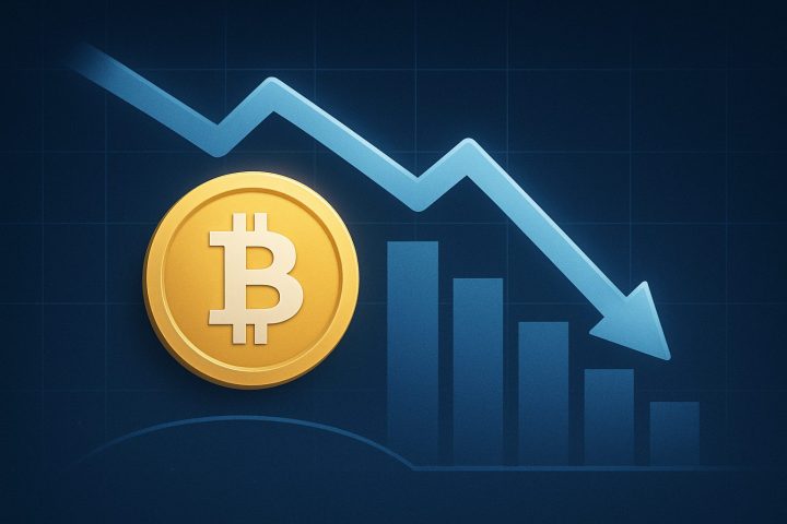 ビットコインが下落している様子