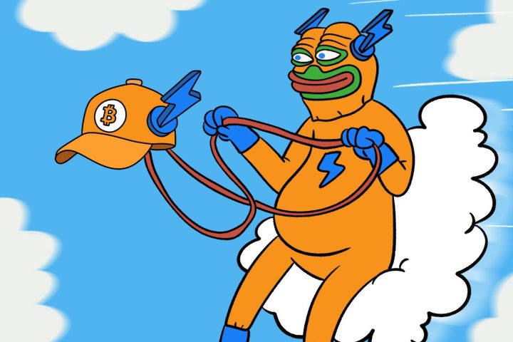 Bitcoin Hyperのミームが空を飛んでいる様子