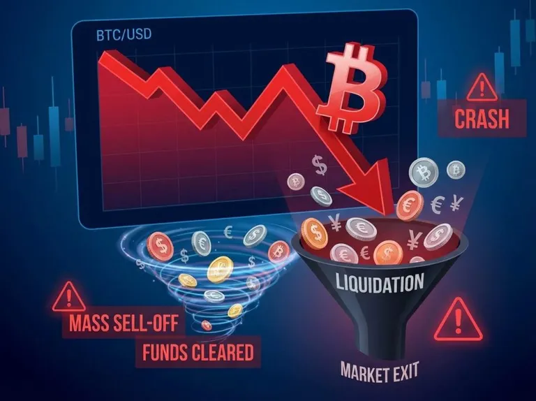 ビットコインの価格が一時81,000ドル台へ急落、1時間で1580億円が清算へ。