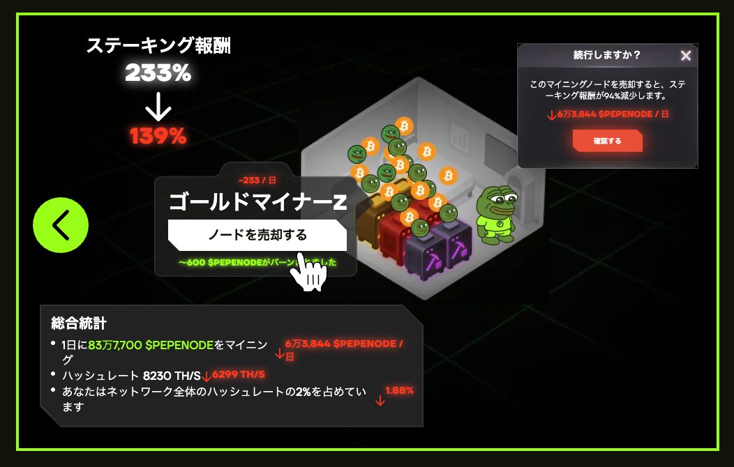 Pepenodeのマイニングプラットフォーム