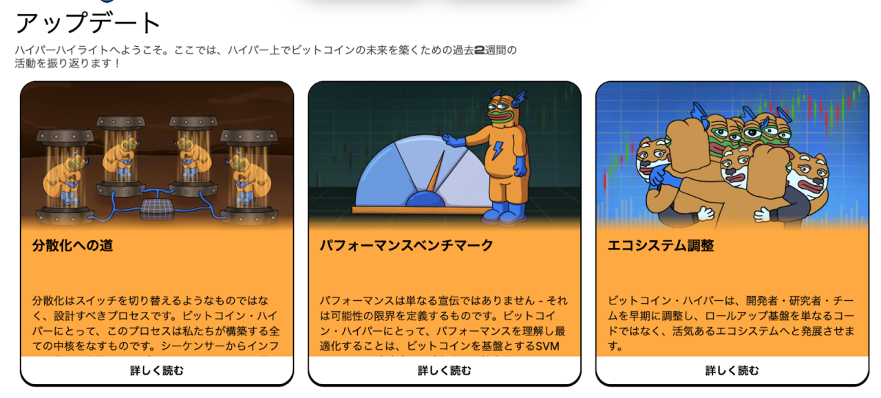 Bitcoin Hyperの開発アップデート情報一覧