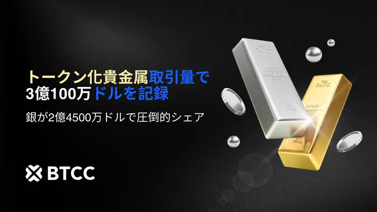 銀価格が急騰、BTCC取引所のトークン化貴金属が3億100万ドルの取引高を記録