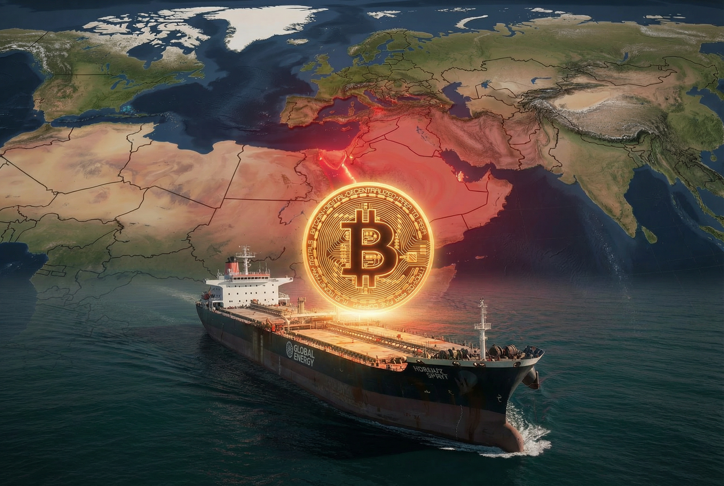 ホルムズ海峡を渡るのに本当にBTCが使われているのか